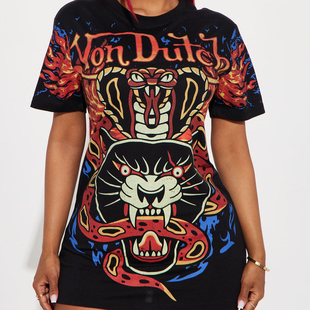 Barbie Graffiti Print Oversized T-Shirt