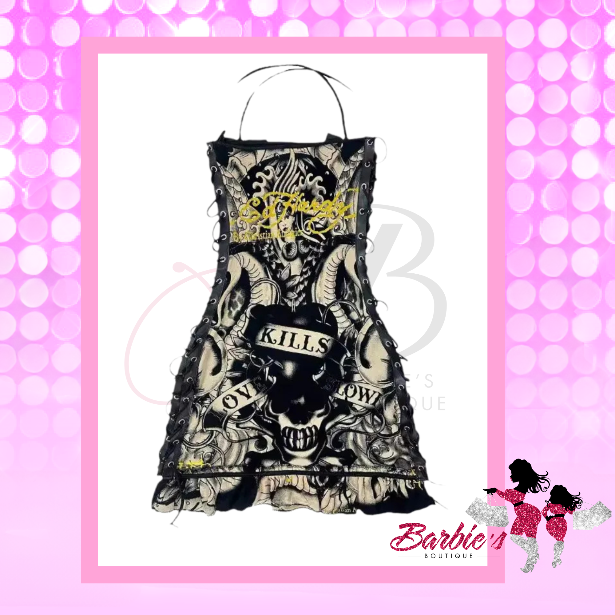 Barbie Graffiti Viral Dress