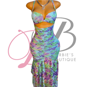 Barbie Floral Print Maxi Dress