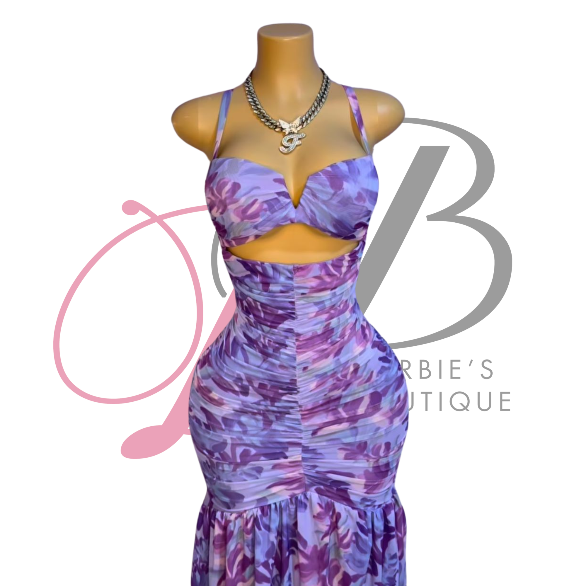 Barbie Floral Print Maxi Dress