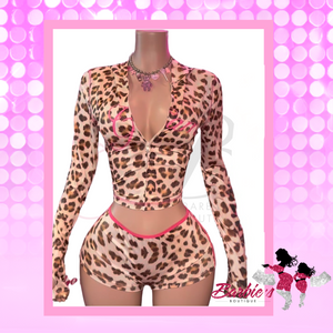 Barbie Biker Leopard Hoodie Set