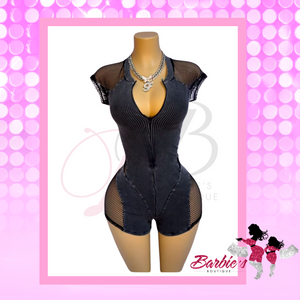 Barbie Romper – Vintage Washed & Distressed Casual Jumpsuit