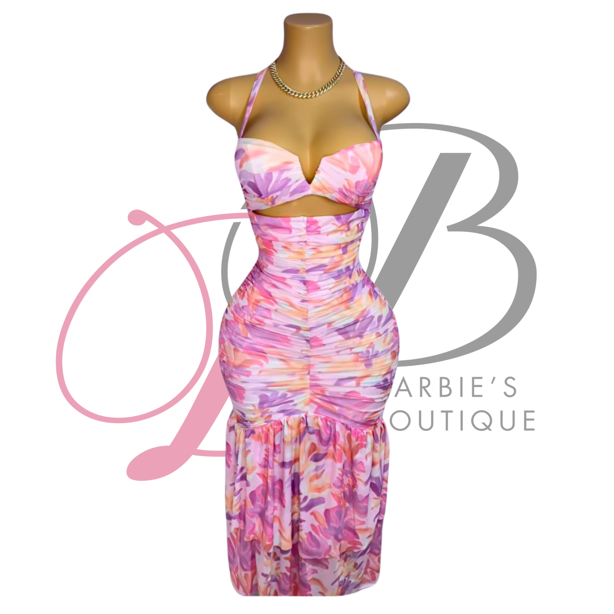 Barbie Floral Print Maxi Dress