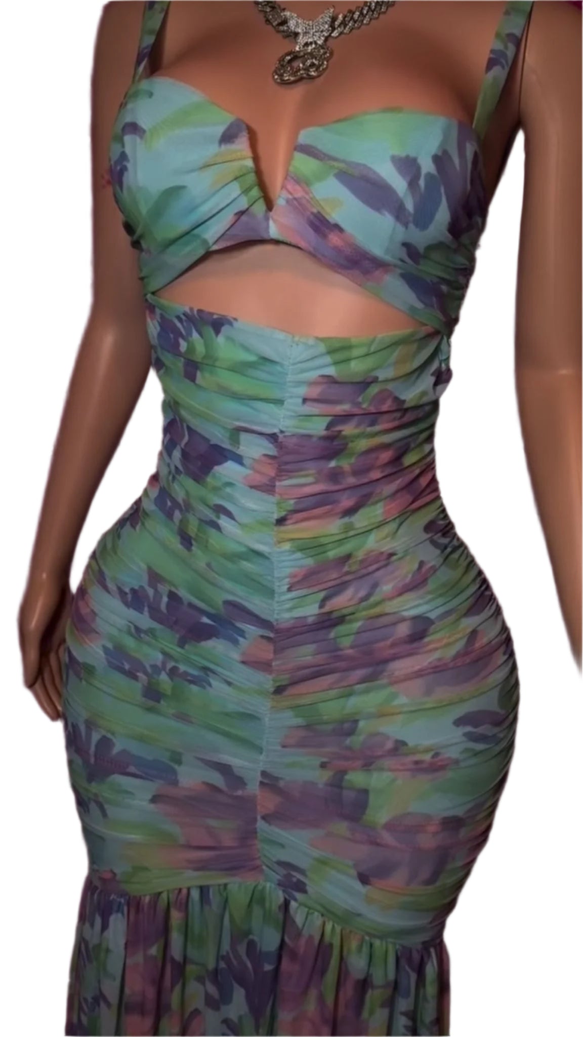 Barbie Floral Print Maxi Dress